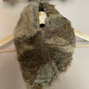 Real Rabbit Fur Collar Scarf Headband